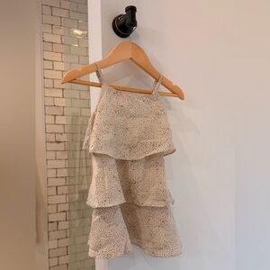 Spotted Tiered Sleeveless Dress